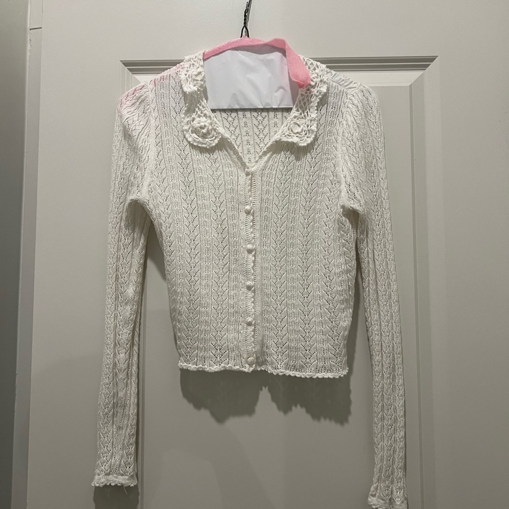 Doen crochet cardigan size S